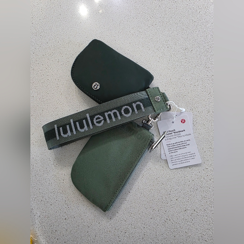 lululemon athletica Green Clutch & Wristlet Set